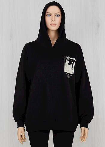 Diğer Kadın Yeşil Kapüşonlu Sweatshirt