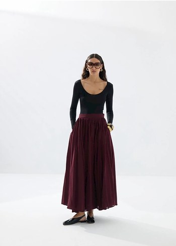 l Beden Tailors Room Vual Etek Burgundy
