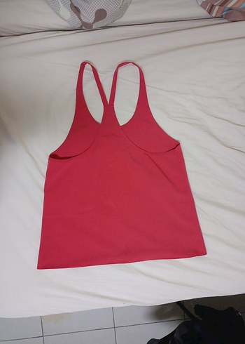 Polo Garage pembe Spor Kadın Askısız Atlet