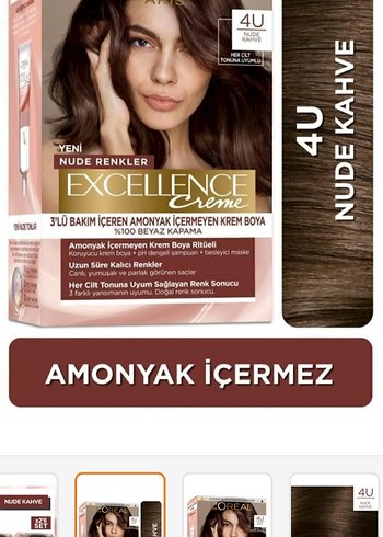 L'Oréal Excellence Nude Saç Boyası 4U - Görsel 2