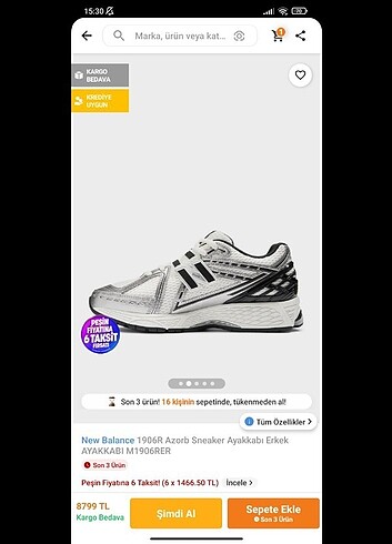 44 Beden beyaz Renk New Balance Ayakkabı