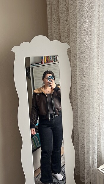 m Beden Kısa biker mont