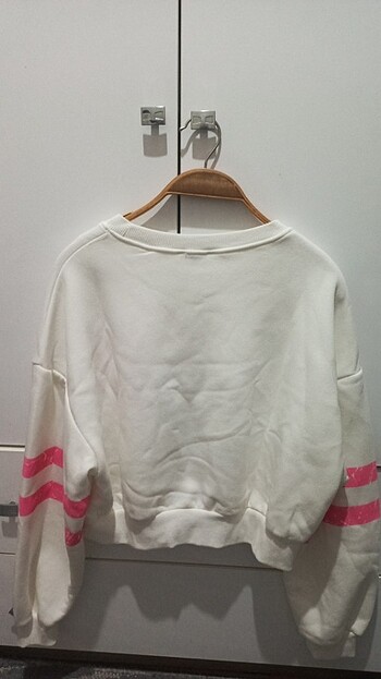 m Beden crop oversize sweatshirt kadın