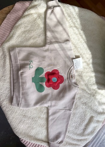 Kız Çocuk Renkli Baskılı Sweatshirt - Görsel 2