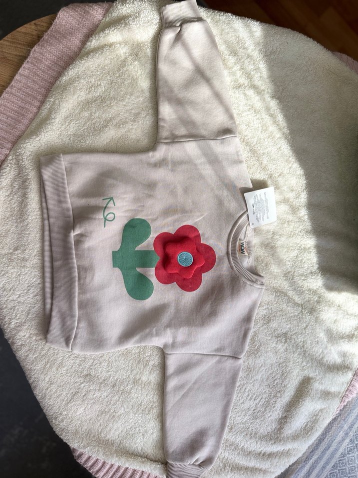 Kız Çocuk Renkli Baskılı Sweatshirt - Görsel 2