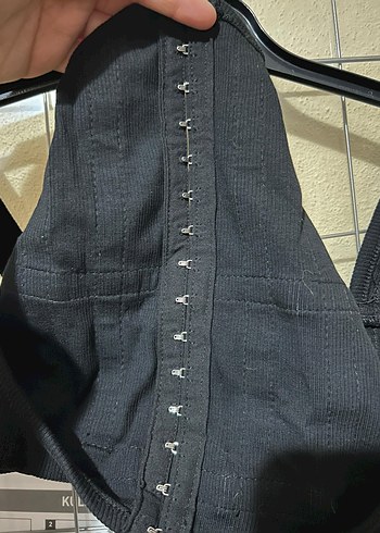 Siyah Strappy Midi Bustiyer/Korse - Görsel 4