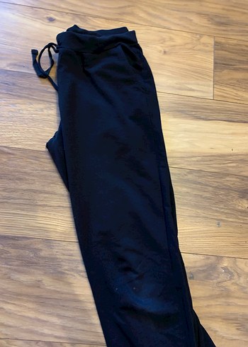 Siyah Rahat Kesim Kadın Eşofman Altı - Görsel 2