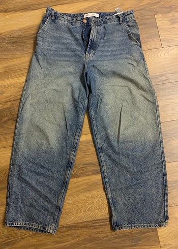 Kadın Gri Mavi Rahat Kesim Kot Pantolon - Görsel 2