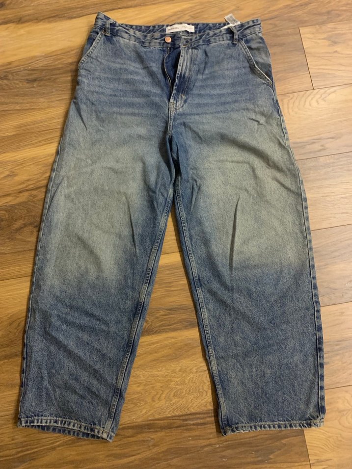 Kadın Gri Mavi Rahat Kesim Kot Pantolon - Görsel 2