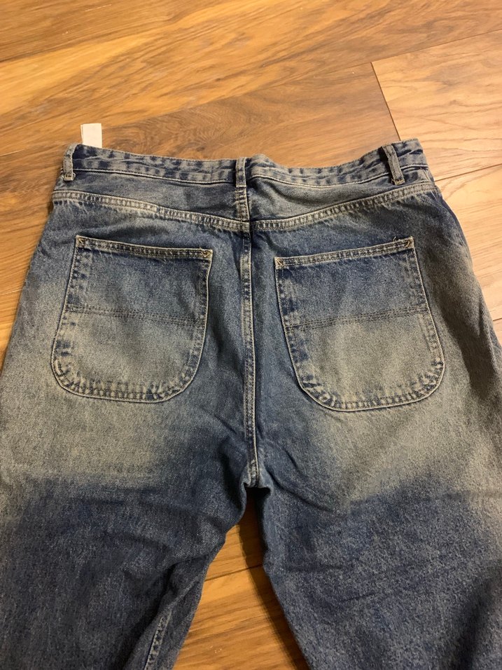 Kadın Gri Mavi Rahat Kesim Kot Pantolon - Görsel 3