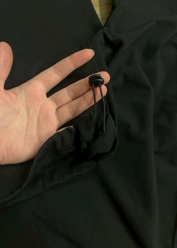 Siyah Midi Kadın Rahat Kesim Kumaş Pantolon - Görsel 3