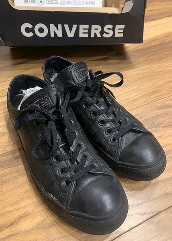 Siyah Deri ConverseErkek Spor Ayakkabı - Görsel 3