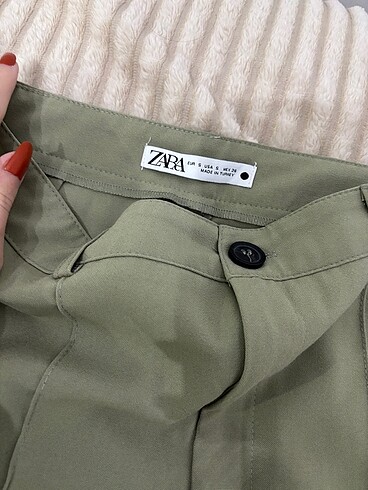 Zara zara kumaş pantoln yeşil