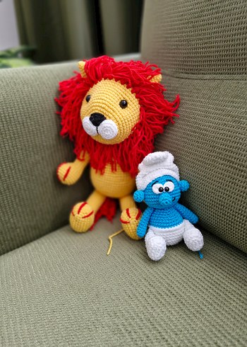 Renkli Aslan ve Şirinler Peluş Oyuncak
