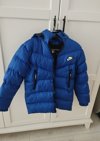 Erkek Çocuk Mavi Kapüşonlu Fermuarlı Mont - Görsel 2