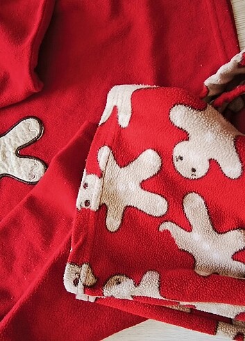 s Beden kırmızı Renk Yeni yıl Polar pijama