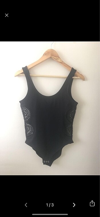 Yan dantelli çıtçıtlı body