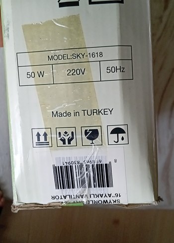 Diğer Sky World Beyaz Ayaklı Vantilatör