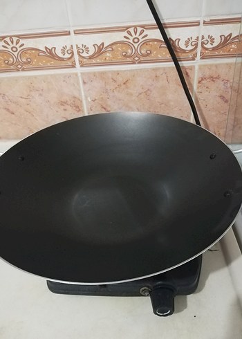 Siyah Teflon Wok Tava