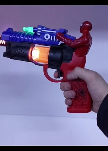 Spiderman silah sesli ışıklı lazerli