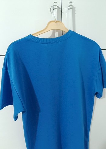 Hobby Life Mavi Kadın Oversize Kısa Kollu Tişört