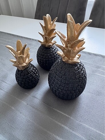 Diğer Aksesuar , dekorasyon Ananas biblo 3 adet
