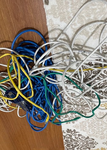 Çok Renkli Ethernet ve Veri Kablosu Seti - Görsel 2