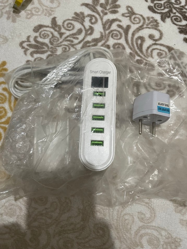 5 USB'li Beyaz Akıllı Telefon Şarj Cihazı - Görsel 3