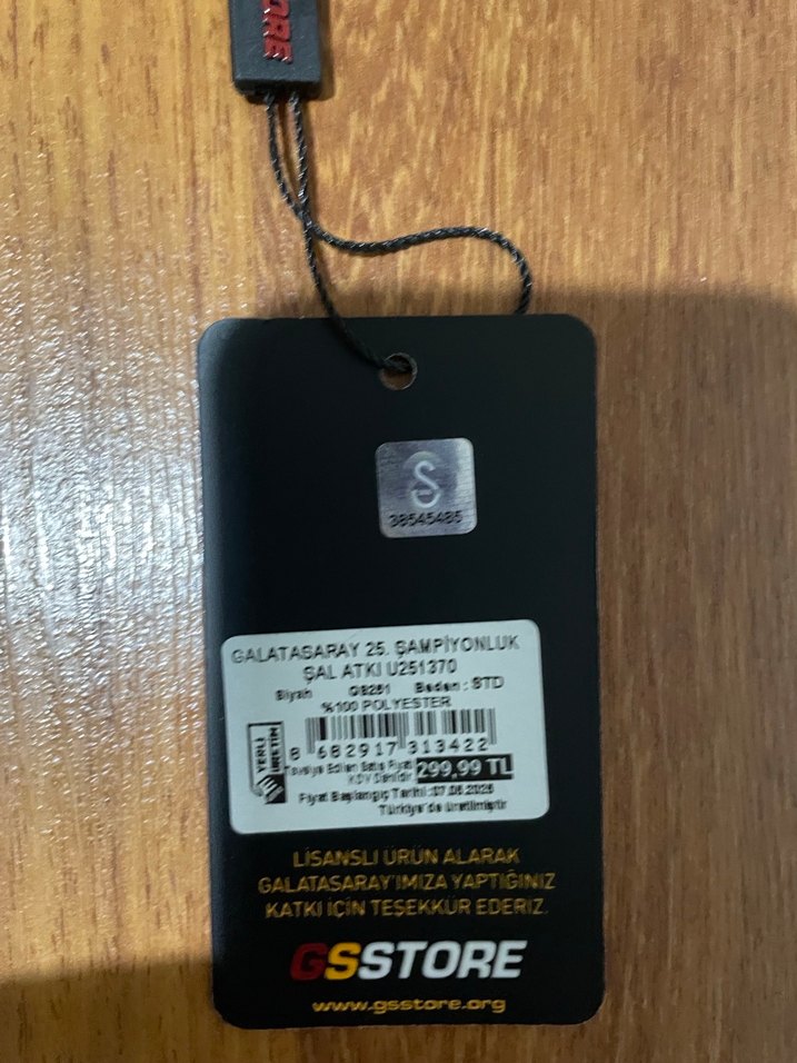 Uzun Siyah Altın Renkli Erkek Atkı - Görsel 2