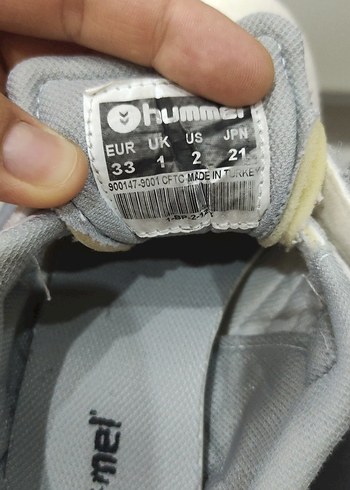 33 Beden beyaz Renk hummel Erkek Çocuk Beyaz Sneakers Cırt Cırtlı