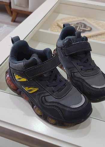 32 Beden gri Renk Gri Erkek Çocuk Sneakers Velcro Bantlı