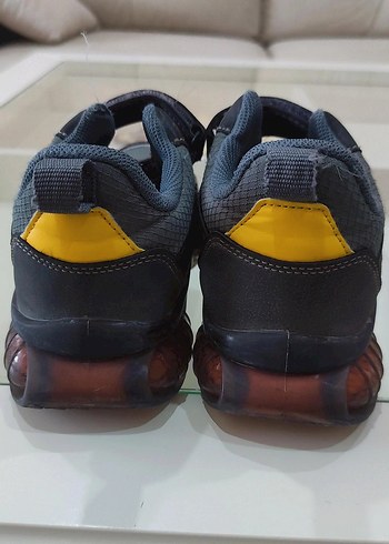 32 Beden Gri Erkek Çocuk Sneakers Velcro Bantlı