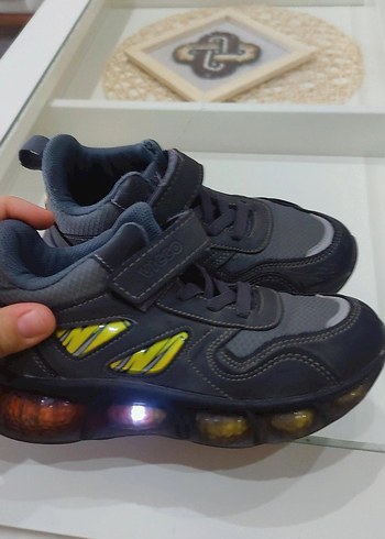 Vicco Gri Erkek Çocuk Sneakers Velcro Bantlı