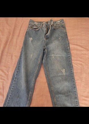 27 Beden mavi Renk Mom jean