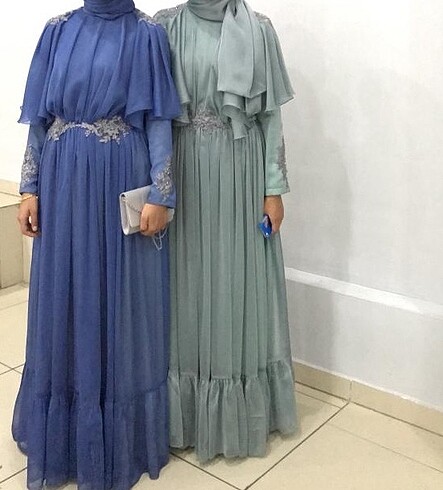 40 Beden yeşil Renk Gönül Kolat Abiye(Drape Model)