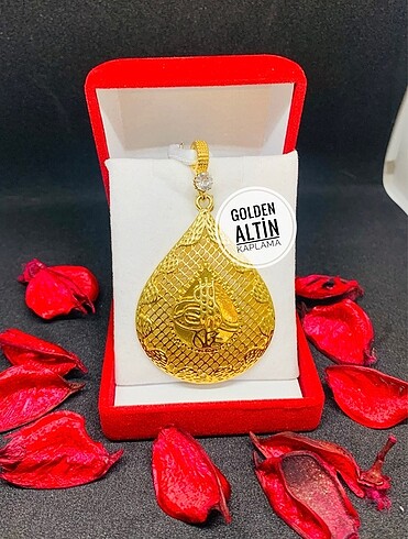 22 ayar altın kaplama tuğralı başlık
