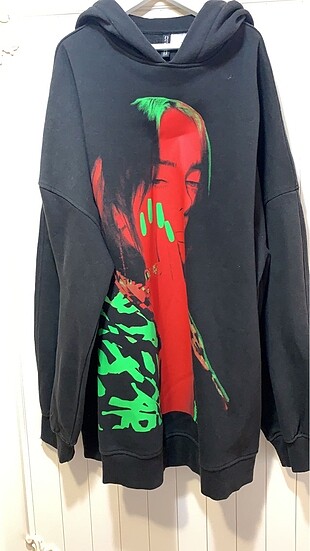 İADE YOKTUR BILLIE EILISH H&M SWEATSHIRT OVERSIZE