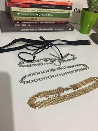 bershka choker seti ve yüzük