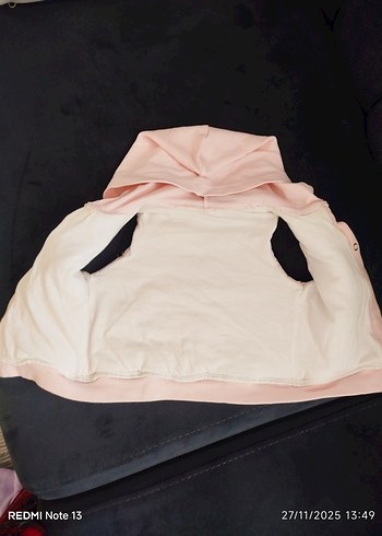 Pembe Kapüşonlu Bebek Kış Tulumu - Görsel 6