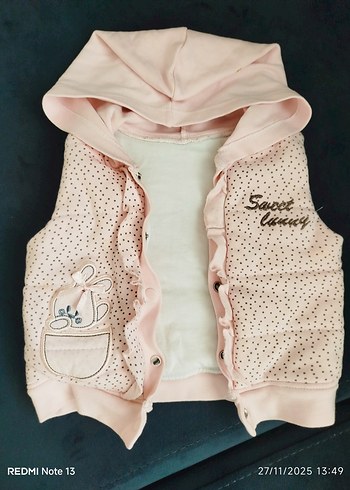 Pembe Kapüşonlu Bebek Kış Tulumu - Görsel 2