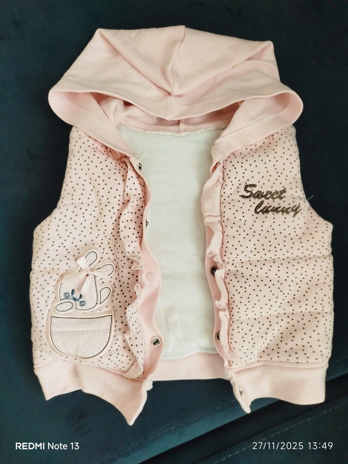 Pembe Kapüşonlu Bebek Kış Tulumu - Görsel 2