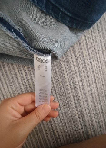 Kadın Mavi Kot Kısa Tulum - Görsel 7