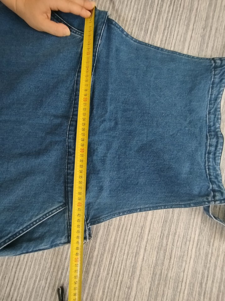 Kadın Mavi Kot Kısa Tulum - Görsel 5