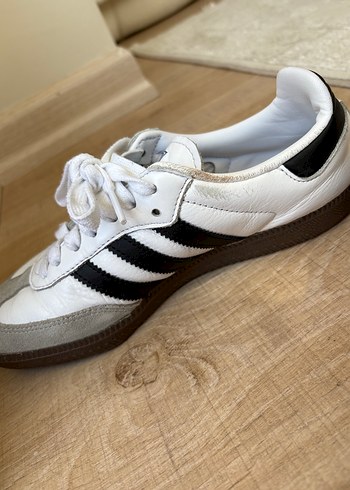 Siyah Beyaz Adidas Samba Kadın Spor Ayakkabı - Görsel 3