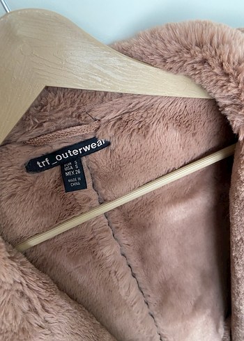 Kürklü Bej Süet Kadın Ceket - Görsel 2