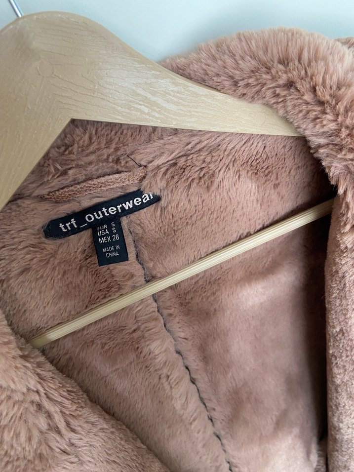 Kürklü Bej Süet Kadın Ceket - Görsel 2