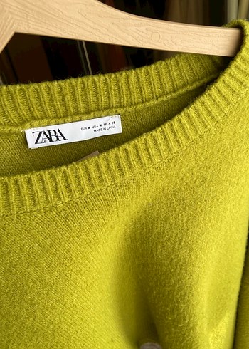 Zara yeşil Örgü Kadın Kazak - Görsel 3