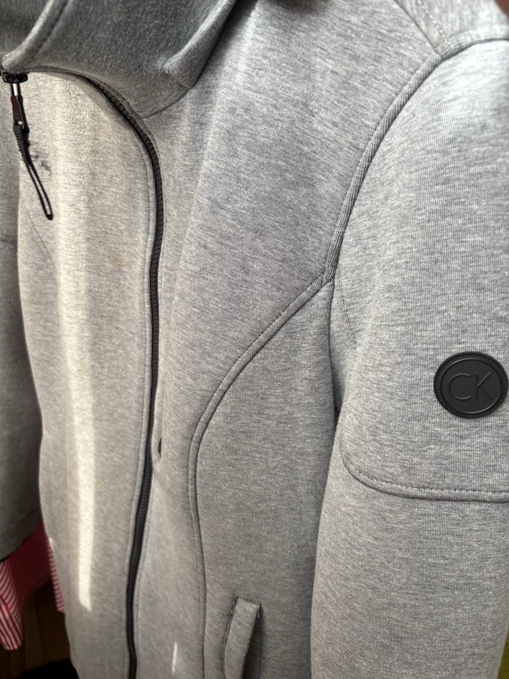 Gri Fermuarlı Kadın Sweatshirt Ceket - Görsel 3