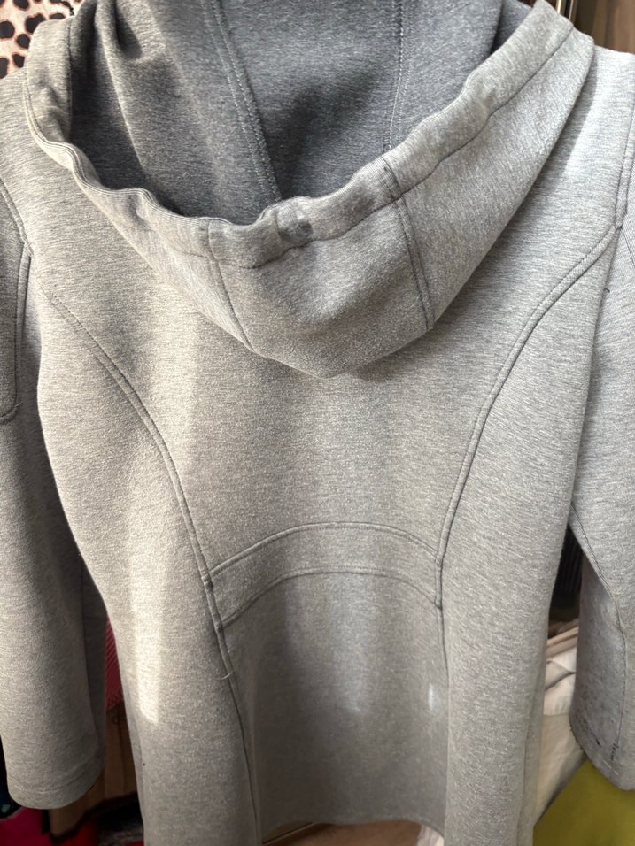 Gri Fermuarlı Kadın Sweatshirt Ceket - Görsel 4