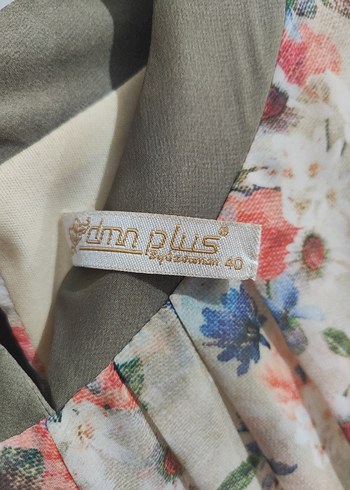 Bej Çiçek Desenli Uzun Şifon Elbise - Görsel 9